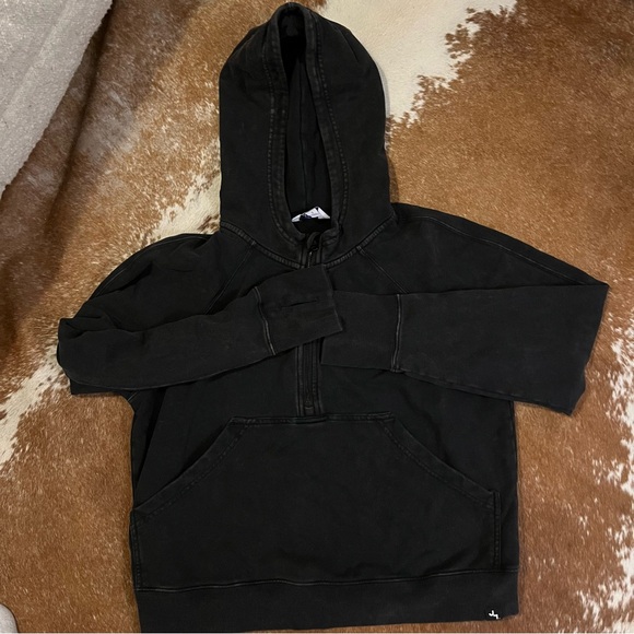 JoyLab Sweaters - JoyLab Charcoal Zip-Up Hoodie
